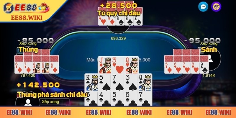 Chiến thắng đến từ chiến thuật xếp khôn ngoan, khả năng đoán bài đối thủ